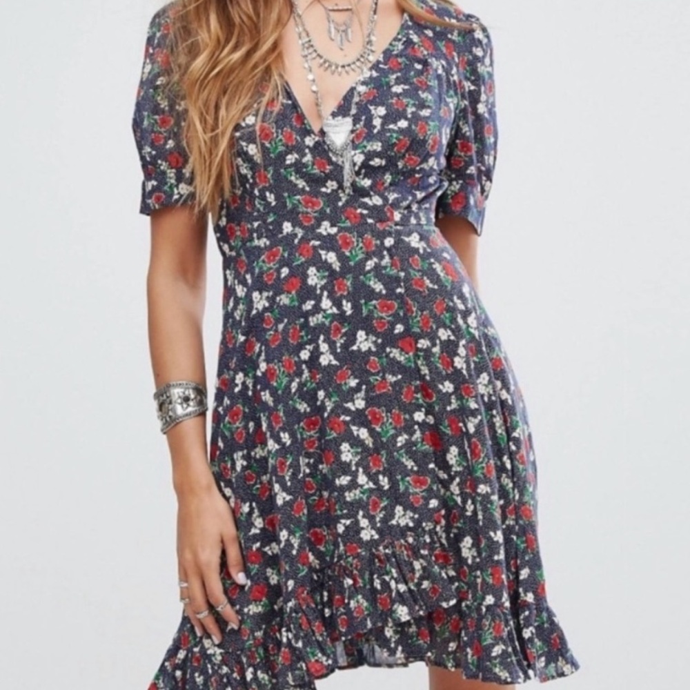 Denim & Supply Floral Wrap Dress